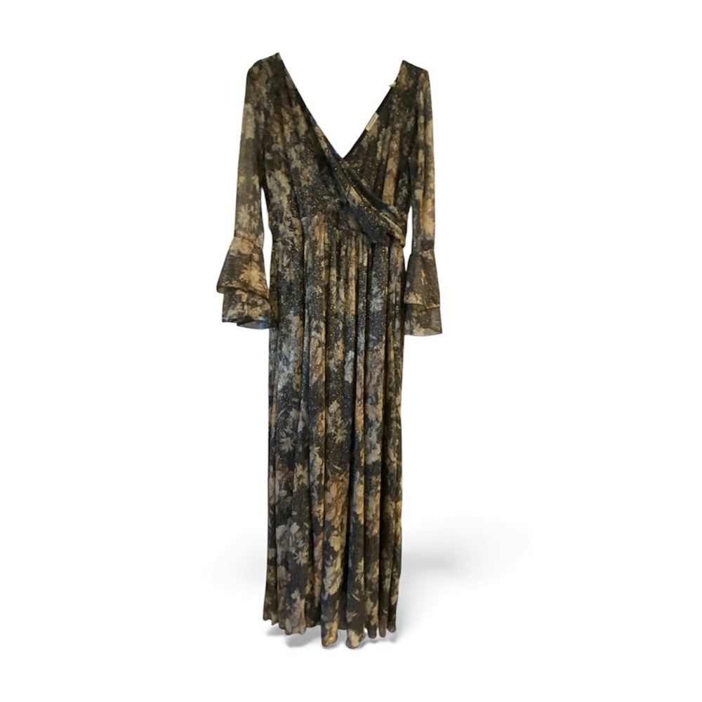 Kiyonna Multicolor Long Sleeve Dress EUC